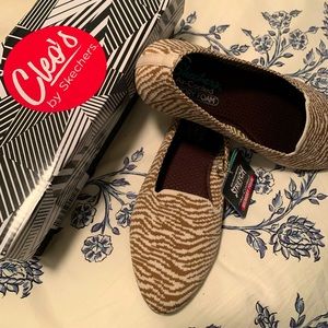Cleos by Sketchers Knitty Zebra flats.